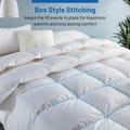 Cotton Duvet Insert King Size All Season Cotton Box Quilting Comforter With Corner Ties And Super Soft Down Alternative Filling,White