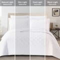 Quilt Set 6-Pcs King Size Reversible Bedspread Coverlet Set, Compressed Comforter Soft Bedding Cover With Matching Fitted Sheet Pillow Shams Pillow Cases,Pearl White