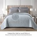 Bedspread, Coverlet Set 6-Pcs King Size Compressed Comforter, Bedding Blanket With Pillow Sheet Pillow Sham And Pillow Case, Grey