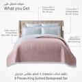 Bedspread, Coverlet Set 6-Pcs King Size Compressed Comforter, Bedding Blanket With Pillow Sheet Pillow Sham And Pillow Case, Lilac