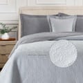6-Piece Compressed Comforter Set Lightweight Bedspread For All Season - Microfiber Silver Grey - King Size 260x240 Cms