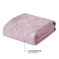 6-Piece Compressed Comforter Set Lightweight Bedspread For All Season - Microfiber Lilac & Grey  - KIng Size 260x240 Cms