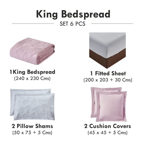 Bedspread, Coverlet Set 6-Pcs King Size Compressed Comforter, Bedding Blanket With Pillow Sheet Pillow Sham And Pillow Case, Linen