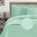 3-Piece Compressed Comforter Set Lightweight Bedspread For All Season - Microfiber Spa Mint -Single Size 170 x 230 Cms