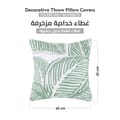 Decorative Embroidered Cushion Cover Green/White 45x45Cm (Without Filler)