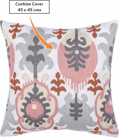 Cushion Cover,45X45 Cm (18X18 inch) 2-Pcs Decorative Throw Pillowcases Without Filler With Beautiful Abstract Art For Sofa Bed Living Room And Couch, Grey Nickel