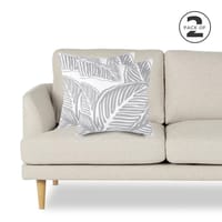 2-piece embroidered cushion cover (45x45 cm) without filler White