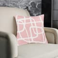 Decorative Embroidered Cushion Cover Pink/White 45x45Cm (Without Filler)