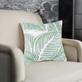 Decorative Embroidered Cushion Cover Green/White 45x45Cm (Without Filler)