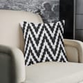 Decorative Embroidered Cushion Cover black/white 45x45Cm(Without Filler)