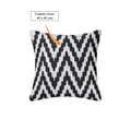 Decorative Embroidered Cushion Cover black/white 45x45Cm(Without Filler)