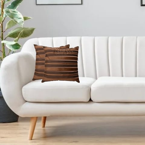 غطاء وسادة، 45 × 45 سم (18 × 18 بوصة) قطعتان من أكياس الوسائد المزخرفة بدون حشو مع فن تجريدي جميل للأريكة التي تتحول إلى سرير وغرفة المعيشة والأريكة، نيكل رمادي