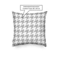 Grey Houndstooth Pattern Embroidered Cushion Cover