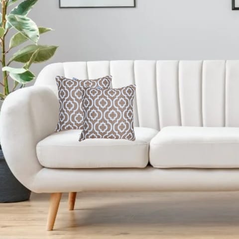 غطاء وسادة، 45 × 45 سم (18 × 18 بوصة) قطعتان من أكياس الوسائد المزخرفة بدون حشو مع فن تجريدي جميل للأريكة التي تتحول إلى سرير وغرفة المعيشة والأريكة، نيكل رمادي