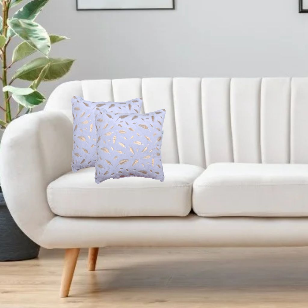 غطاء وسادة، 45 × 45 سم (18 × 18 بوصة) قطعتان من أكياس الوسائد المزخرفة بدون حشو مع فن تجريدي جميل للأريكة التي تتحول إلى سرير وغرفة المعيشة والأريكة، ضباب أزرق