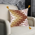 Decorative Embroidered Cushion Cover Multicolour with tassels 45x45 Cm (Without Filler)