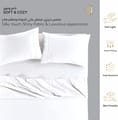4-Pcs Cotton Bedding Fitted Sheet Set Double Size With Pillowcases Set - Soft & Silky 38cm Extra Deep Cooling Bed Sheet,White
