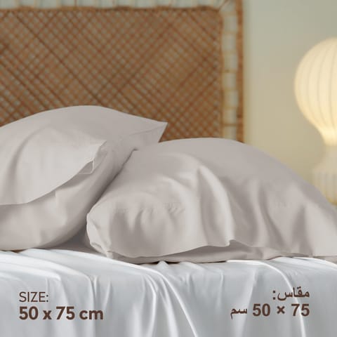 Microfiber Pillowcases 2-Pcs Soft Pillow Cover With Envelope Closure (Without Pillow Insert),Silver