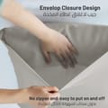 Microfiber Pillowcases 2-Pcs Soft Pillow Cover With Envelope Closure (Without Pillow Insert),Silk