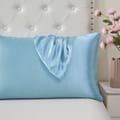 Satin Pillowcases 2-Pcs Soft And Silky Pillow Cover For Hair And Skin Care With Envelope Closure (Without Pillow Insert),Blue