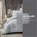 Comforter Set 6-Pcs King Size Designer Tufted Embroidery Bed Set Fits 260x240 Cms (350 GSM) With Down Alternative Filling,Grey