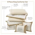 Hotel Bedding Comforter Set King Size 8-Pcs Luxury And Stylish Quilted Comforter With Brushed Microfiber And Soft Down Alternative Filling,Off white