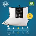4 Pieces Hotel Pillow ,100% Cotton shell ,Double Edge Stitched , Premium Gel Fiber 1.6 Kg Filling each ,50x75 , Medium Loft