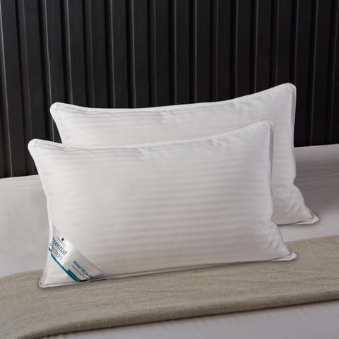Hotel Style Bed Pillows(1600G) Soft Breathable Cotton Cover Top With Luxury Down Alternative Filling Pillow(1-Pcs),White