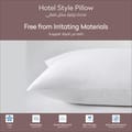 Hotel-Style Bed Pillow 1-Piece(1000 g)Luxury Down Alternative Pillow Breathable Covers With brushed Microfiber and Satin Tripes, White
