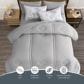 Comforter Set 4-Pcs Single Size Digital Printed Bed Set Fits 140 x 200 Cm , Grey