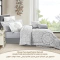 Bedding Comforter Set 8-Pcs King Size Solid Yarn Dyed Bed Set Grey