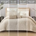 Bedding Comforter Set 8-Pcs King Size Solid Yarn Dyed Bed Set , Linen