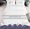 Comforter Set 4-Pcs Single Size Hotel Style With Applique Design Quilted Bedding Set ,White