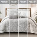 Bedding Comforter Set 8-Pcs King Size Solid Yarn Dyed Bed Set Fits ,Ansonia