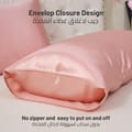 Satin Pillowcases 2-Pcs With Envelope Closure (Without Pillow Insert),Rose Gold