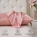 Satin Pillowcases 2-Pcs With Envelope Closure (Without Pillow Insert),Rose Gold