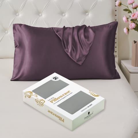 Satin Pillowcases 2-Pcs With Envelope Closure (Without Pillow Insert),Off-White