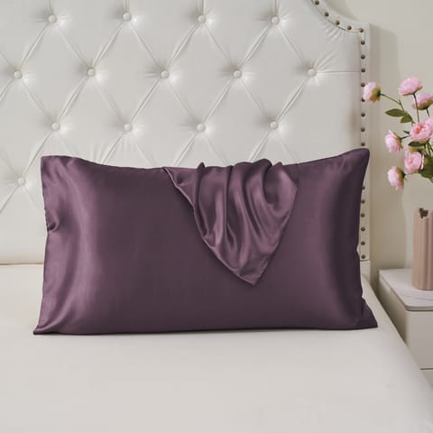 Satin Pillowcases 2-Pcs With Envelope Closure (Without Pillow Insert),Off-White