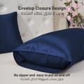 Satin Pillowcases 2-Pcs  With Envelope Closure (Without Pillow Insert),Blue