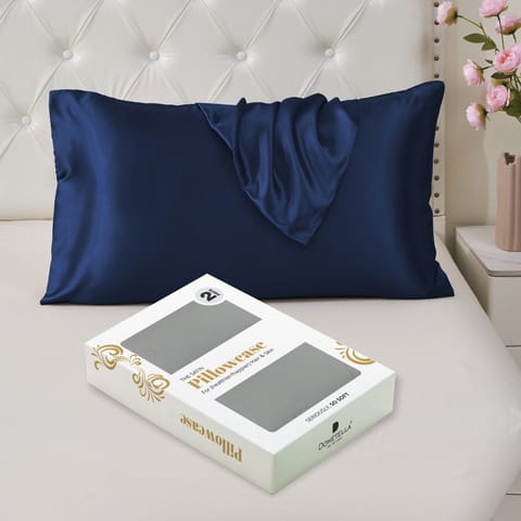 Satin Pillowcases 2-Pcs With Envelope Closure (Without Pillow Insert),Off-White