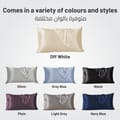 Satin Pillowcases 2-Pcs With Envelope Closure (Without Pillow Insert),Off-White