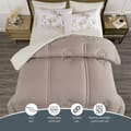 Comforter Set 4-Pcs Single Size Digital Printed Bed Set Fits 140 x 200 Cm , Beige/Off-White