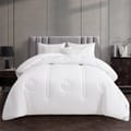 Comforter Set 4-Pcs Single Size Digital Printed Bed Set Fits 140 x 200 Cm , White