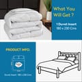 Luxury Hotel Style Duvet Insert Queen Size180 x 230 Cms With Super Soft Down Alternative Filling,White