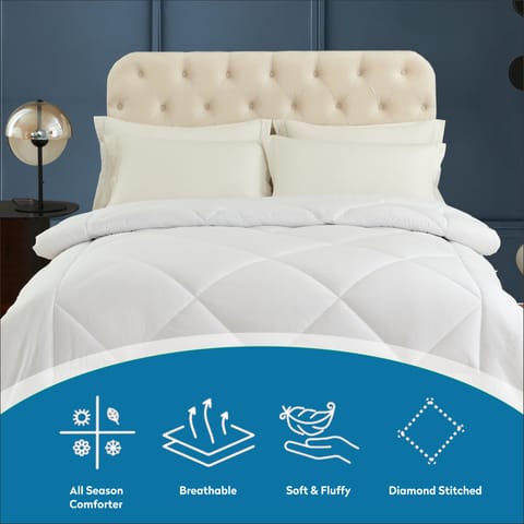 Hotel Style Duvet Insert Single Size All Season Microfiber Box Quilting Comforter With Corner Ties And Super Soft Down Alternative Filling