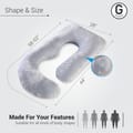 Pregnancy Pillow For Complete Support for Back, Hips, Legs, Belly, Silver