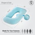 Pregnancy Pillow For Complete Support for Back, Hips, Legs, Belly, Spa