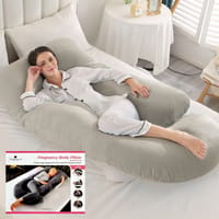 Pregnancy Pillow For Complete Support for Back, Hips, Legs, Belly, Ansonia