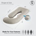 Pregnancy Pillow For Complete Support for Back, Hips, Legs, Belly, Ansonia