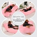 Pregnancy Pillow For Complete Support for Back, Hips, Legs, Belly, Pink